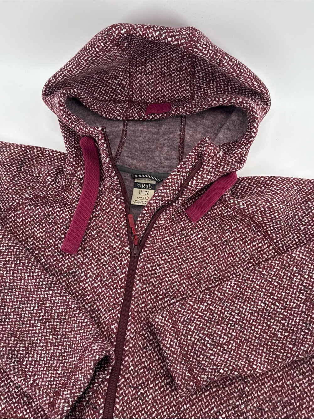 Rab Jacket Womens  Amy Hoody Full Zip Fleece Hoodie Outdoor Size Large EUC